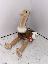 TY Beanie Baby   STRETCH the Ostrich September 21th 1997 With Tag Errors