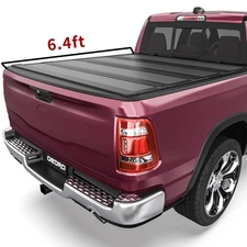 6.4ft Low-Pro Hard Tonneau Cover 4-Fold For 2019- 2026 Dodge Ram 1500 Truck Bed