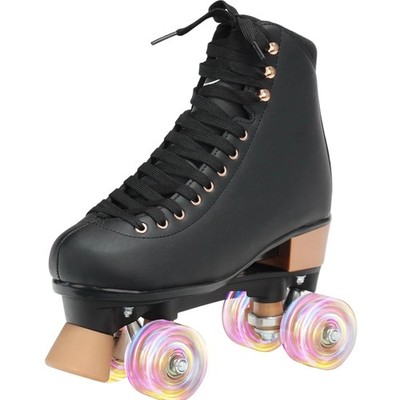 Adjustable Roller Skates for Women & Men   Comfortable Quad Skates with Half-...