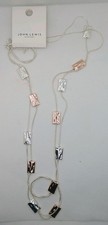 John Lewis Silver and Gold Plated Statement Necklace New with Tags