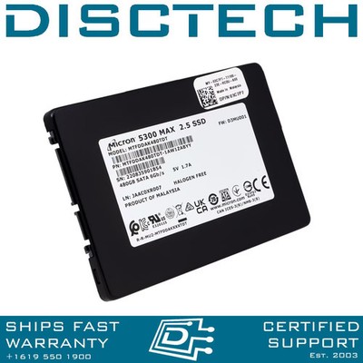 Micron 5300 MAX MTFDDAK480TDT-1AW1ZABYY 480GB 2.5'' 6Gbps eTLC Mixed Use SATA SSD