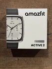 Amazfit Active 2 Square Smart Watch Premium Black Leather Band - SHIPS FREE