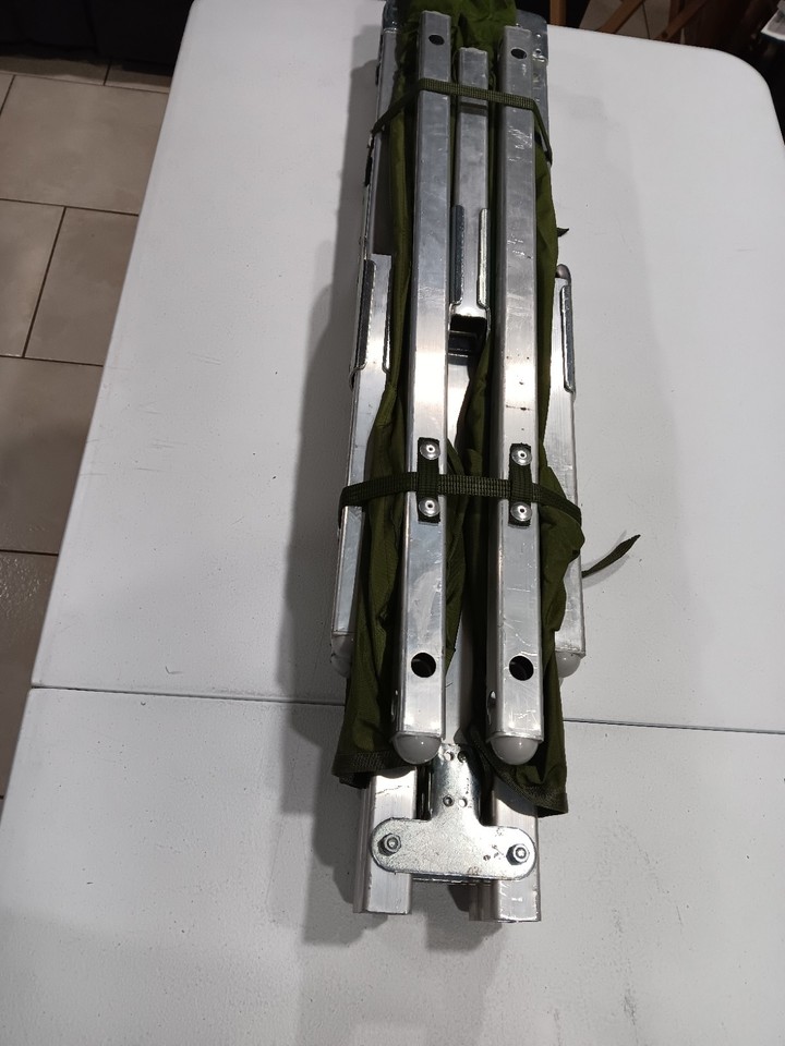Preowned USGI Military Issue Cot Compact Lightweight Foldable Aluminum ...