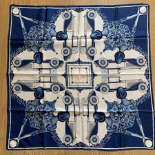 Seidenschal Foulard Vintage 70er Mercedes Benz Silk Scarf 76x76cm