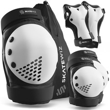SKATEWIZ Adult Knee  Elbow Pads - Skating Protective Gear - Smash - Size L