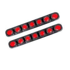 Car Front Rear Bumper Guard Strips, Thickened Rubber Car Door Edge 2 PCS Red