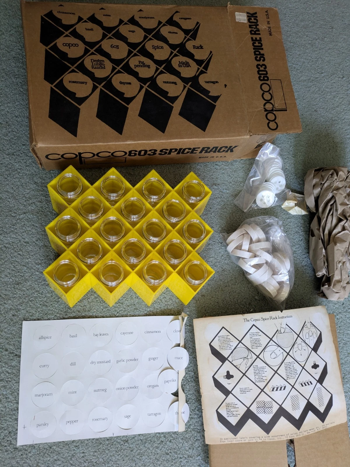 Vintage NOS Copco 603 Honeycomb Spice Rack Yellow Never Used
Opens in a new window or tab