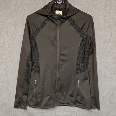 Fabletics Demi Lovato Jacket Womens Black Zip Up Pockets Mesh