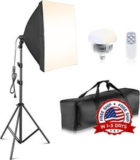 Kit de iluminaci n para fotograf a profesional con bombillas LED E26 negro NUEVO
