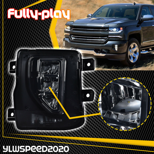 FIT FOR 16-18 CHEVY SILVERADO 1500 BUMPER HID LED DRIVING FOG LIGHTS W/ SWITCH - Picture 2 of 9