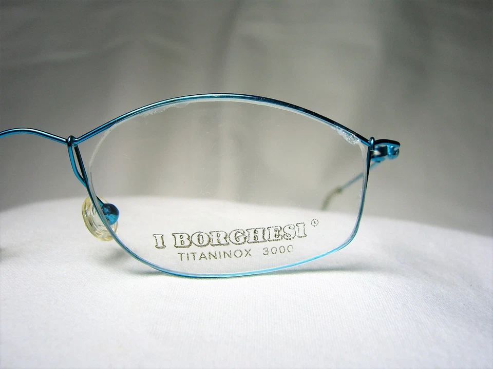 Borghesi Gafas Titanio Ovaladas Monturas Cuadradas Hombre Mujer Nuevo de Colección Raro Foto 3 de 4