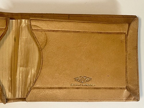 Billetera De Colección Cuero Real Marrón HERRAMIENTA O ARTESANÍA Hechizada a Mano Vaquero Occidental Plegable - Imagen 8 de 13