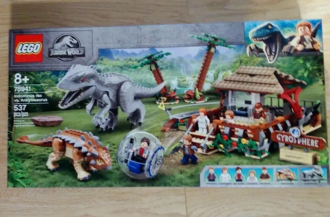 LEGO Jurassic World Indominus rex vs. Ankylosaurus 75941 Awesome Dinosaur  Building Toy for Kids, Featuring Jurassic World Character Minifigures for