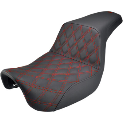 Saddlemen Step Up 2-Up Seat - Lattice Stitched - Dyna (Red) 806-04-172RD