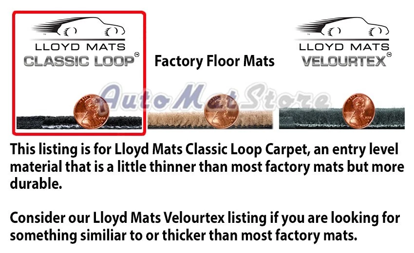 Tapetes de assoalho para tapete GMC Sierra 2 peças clássico loop - escolha da cor e logotipo do tapete - Imagem 3 de 4