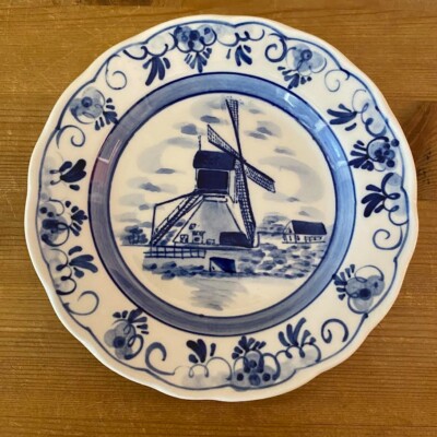 Vintage Elesva Holland Windmühle 5,5'' (15cm) Teller