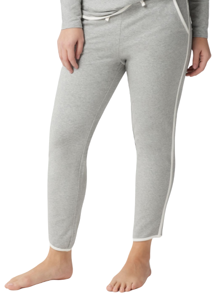 AnyBody Loungewear Medium French Terry Crop Pants Heather Grey M | eBay