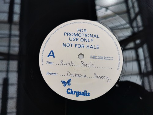 BLONDIE Debbie Harry 12" Rush Rush PROMO ONLY UK VINYL Test Pressing + PRESS REL - Picture 2 of 10