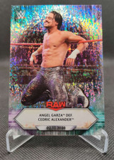2021 Topps WWE Foilboard #17 Angel Garza def. Cedric Alexander wrestling card