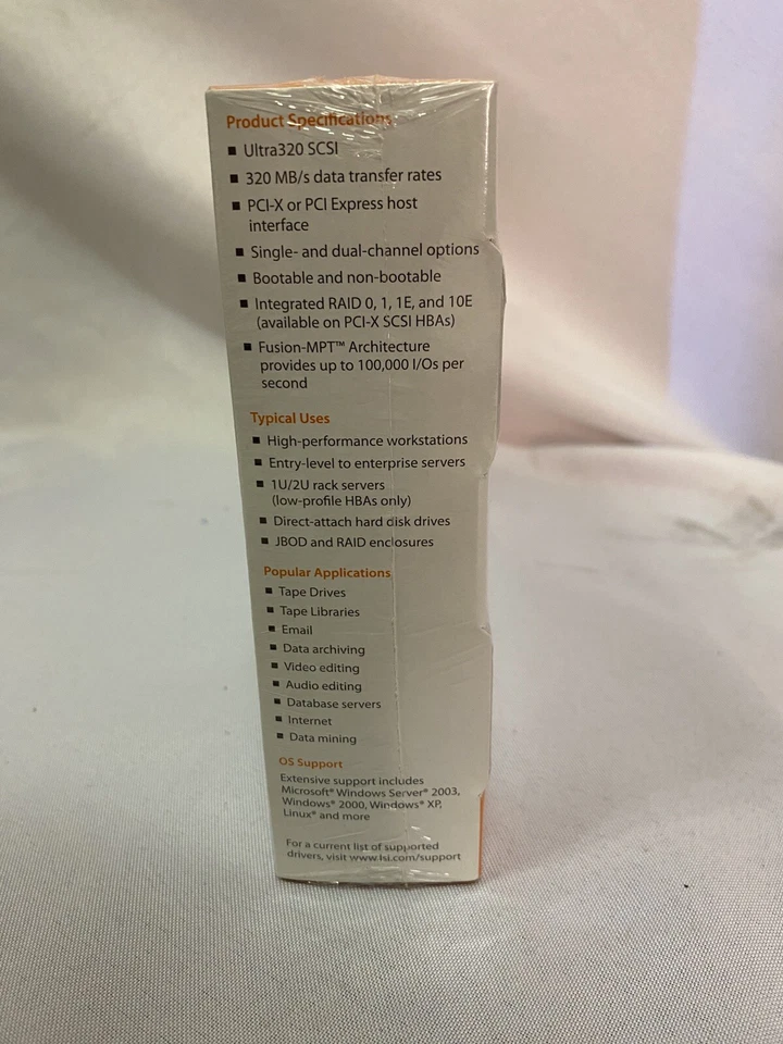 LSI  LSI00153 PCI Express LSI22320SE Dual Port U320 SCSI HBA  Low Profile NEW - Image 4 of 4