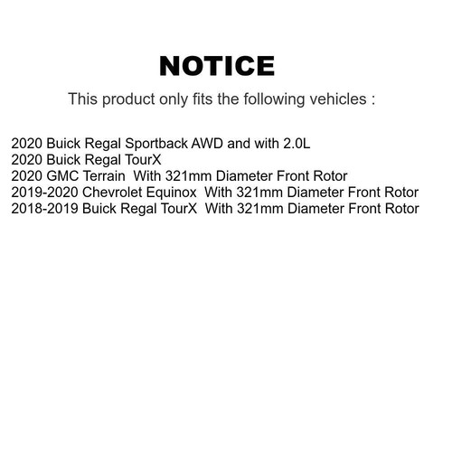 For Chevrolet Equinox Buick AmeriBRAKES Front Rear Ceramic Disc Brake Pads Kit  - Picture 2 of 10