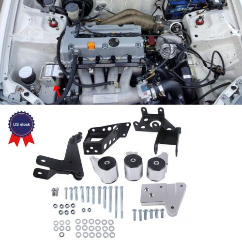 K-Swap for Honda Civic 92-95 EG Engine Mount Bracket K20 K24 K-Series DC2 EG6 DC - Picture 1 of 12