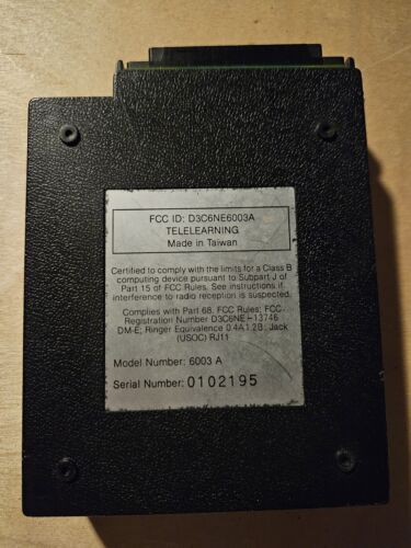 Vintage Commodore 64 Model 6003 A Computer Telelearning Modem Cartridge - Picture 3 of 3