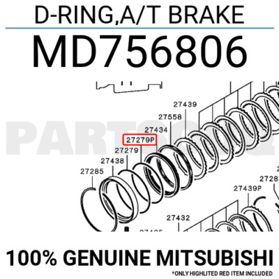 ノート MD756806 Genuine Mitsubishi D-RING,A/T BRAKE | eBay