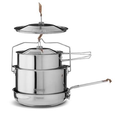 Primus CampFire Cooking set stainless steel all-in-one hiking camping cookware