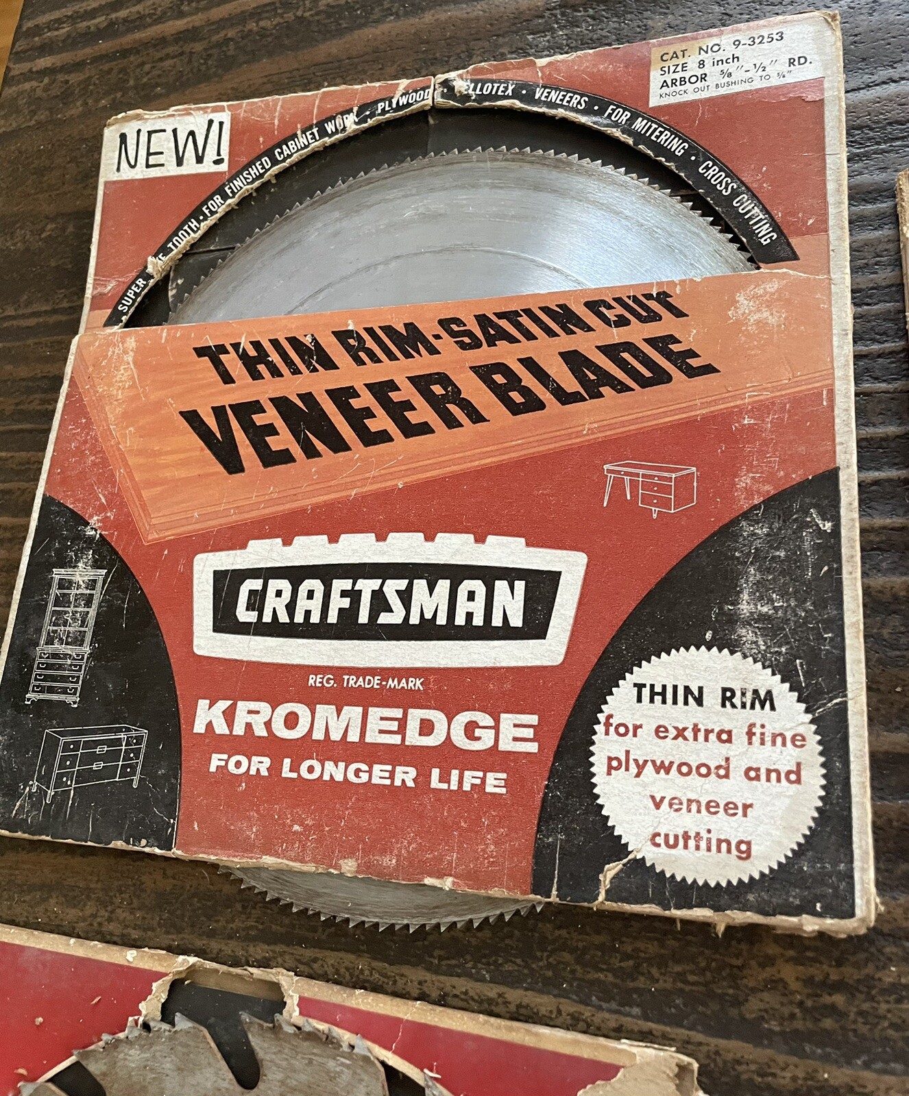 4 Vintage Large Buzz Saw Blades Used In Cardboard Sleeves Simonds