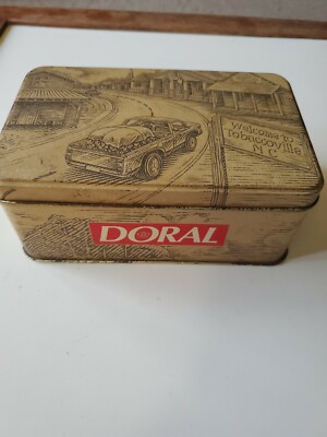doral cigarette tin 1996 With Unopened Box Of Matches Doral Red 100 Box |
