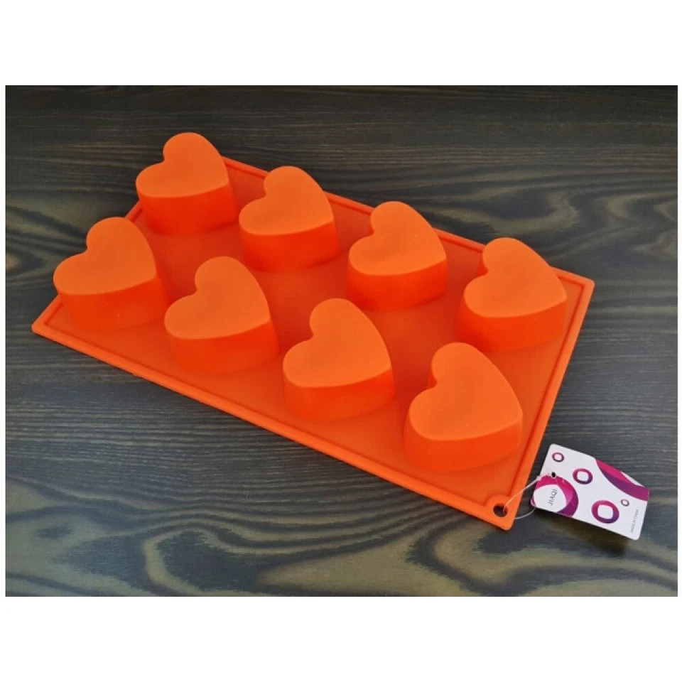 Muffinform Backform Herz Silikon 8 x Kuchen Schokolade Kuchenform antihaft - Bild 3 von 3