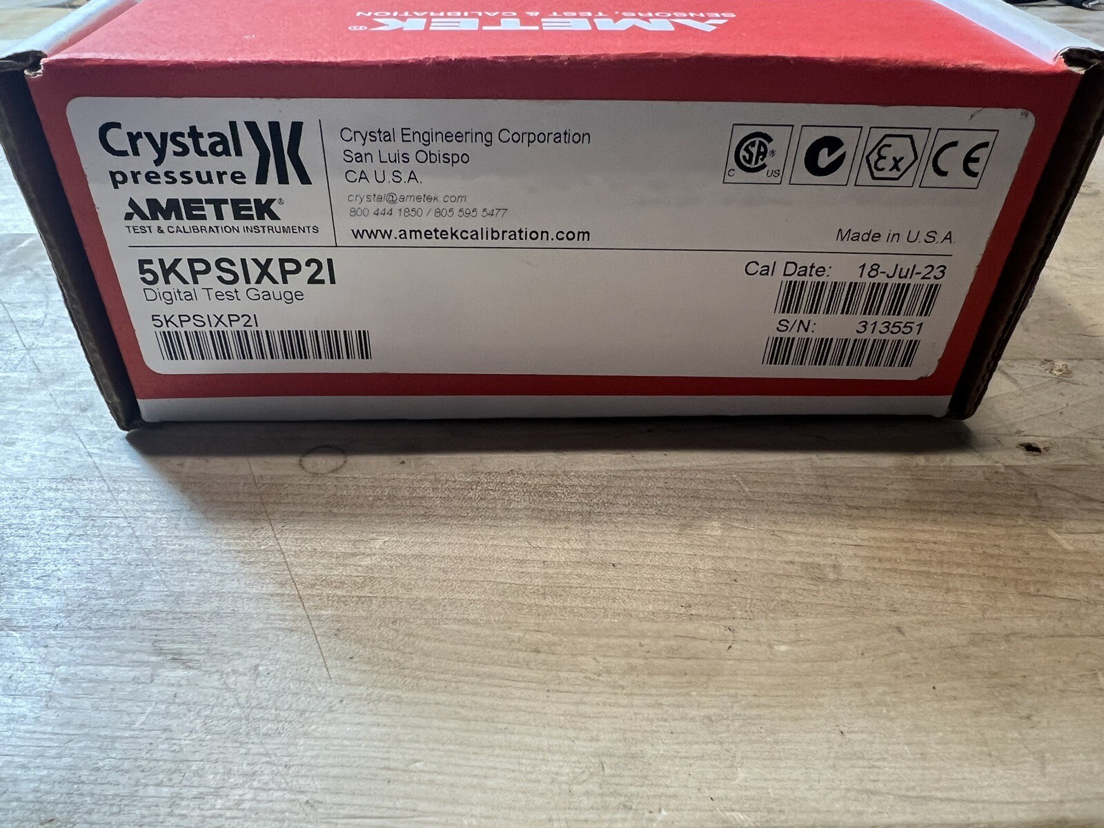 AMETEK Crystal 5K XP2i Digital Pressure Gauge with DataLoggerXP, 0 to