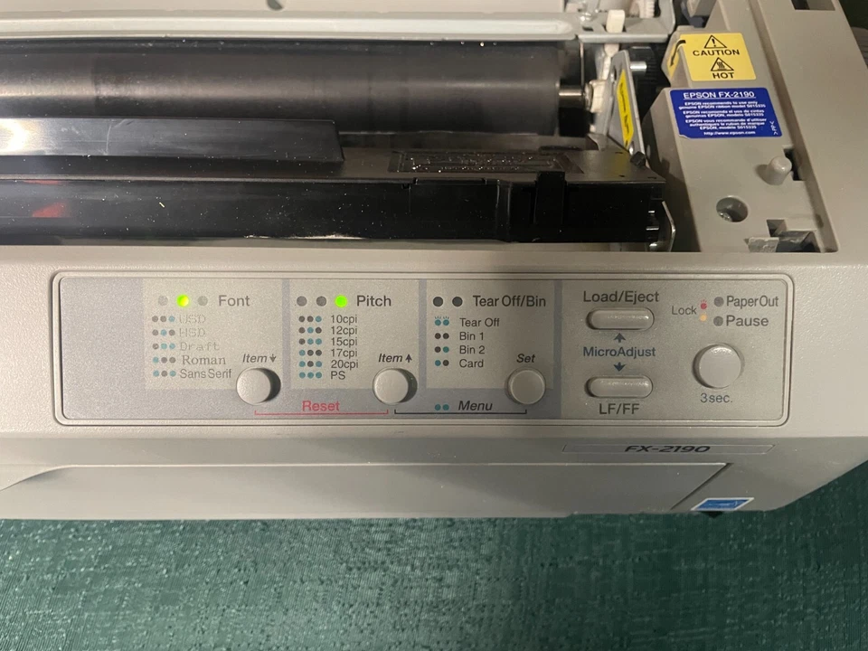 Epson FX-2190 9 Pin Wide Carriage Impact Dot Matrix Printer USB Parallel P362U - Image 2 of 4