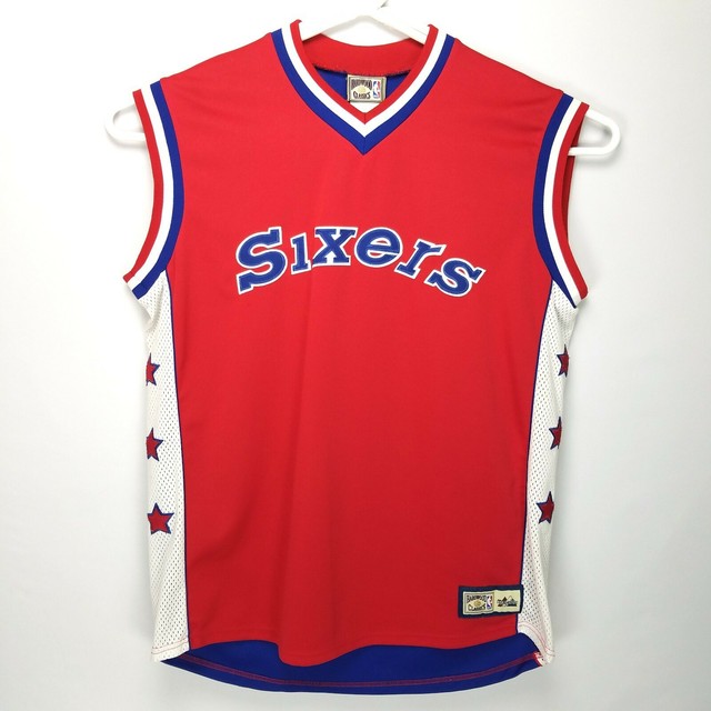Philadelphia Sixers 76ers NBA Hardwood Classics Red White Blue Retro Jersey 2XL | eBay