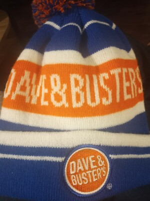 DAVE&BUSTERS  BEANIE Adult Hat One Size Winter Hat Blue
