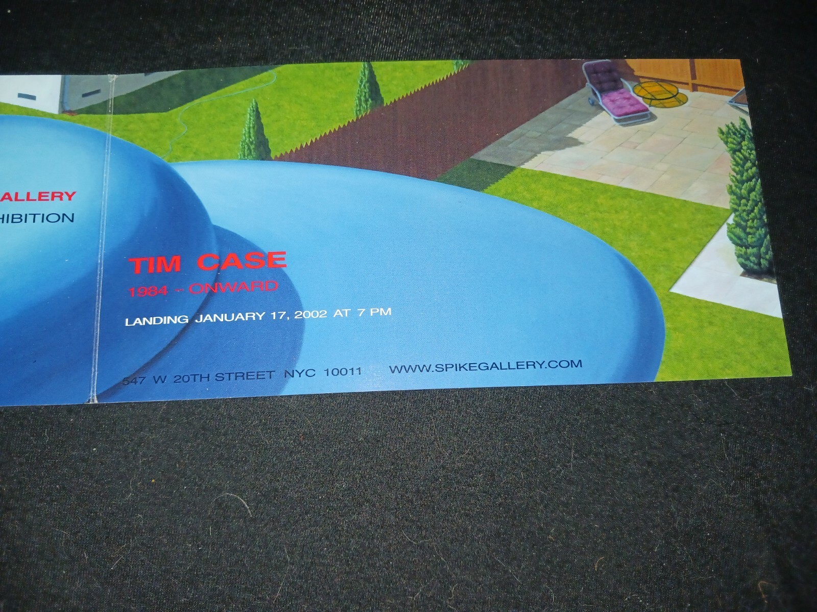 Tim CASE 1984-onward Spike Gallery 2002  art exhibition invitation ephemera card