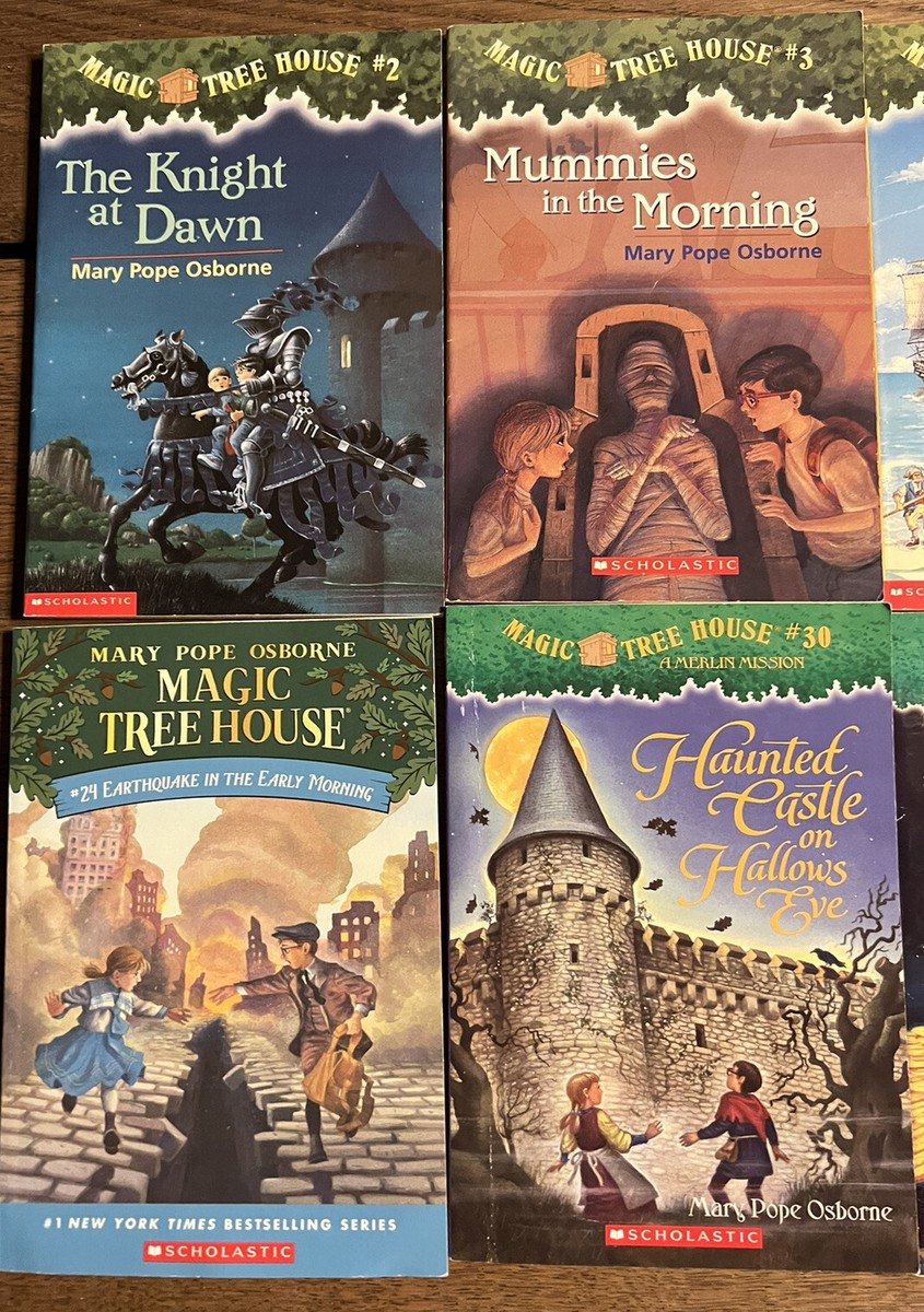 Lot of 8 Magic Tree House Books 2, 3,4,7, 24,30 And 2 Magic Merlin