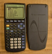 Texas Instruments TI-83 Plus Graphing Calculator. Tested! Works Well, With Cover