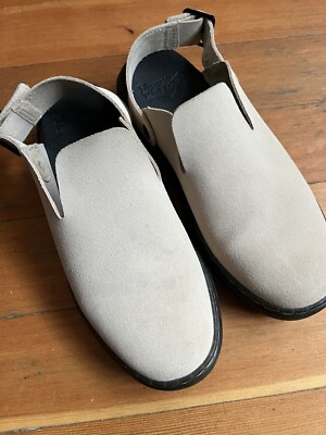 Dr Martens Doc Carlson Slip On Clog Size Women s 8 Suede Mule Ivory