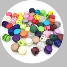 20x Paracord Cord Lock Clamp 2 Hole Toggle Clip Stopper Shoelace Bag Accessory