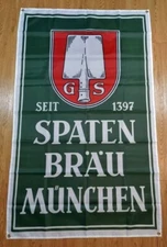 Spaten brau Munchen banner Stein Beer Mug German Vintage Stoneware Germany