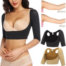 Women Compression Sleeve Shapewear Arm Shaper Posture Corrector Shoulder Support