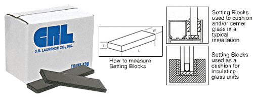 CRL SB574-XCP100 CRL 1/8" x 3/4" x 4" Neopren Einstellblöcke - 100er Pack - Bild 2 von 3