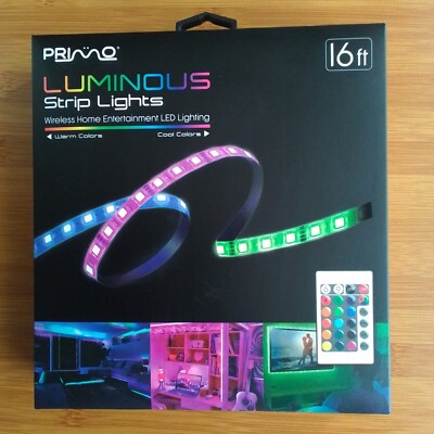 Primo 16ft RGB LED Strip Lights - Smart Wireless Home Lighting Kit