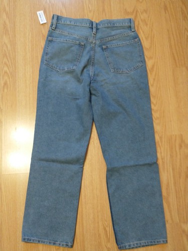 NEW/TAGS Old Navy Slouchy Straight High Rise Medium Wash Blue Jeans Girls Sz 18 - Picture 2 of 4