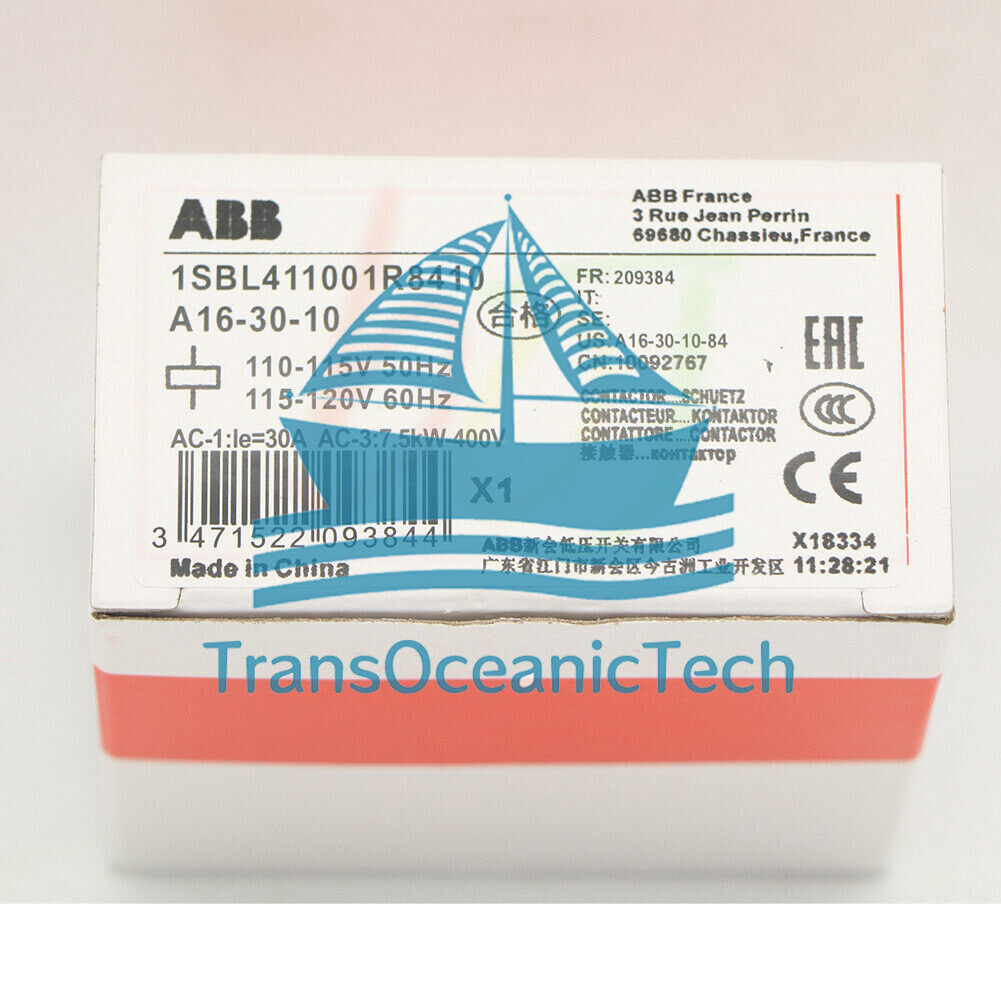 1PCS  New  ABB A16-30-10 Contactor AC110V  US