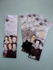 handmade Henry 8th & 6 Wives Bookmarks With Matching Sleeve.