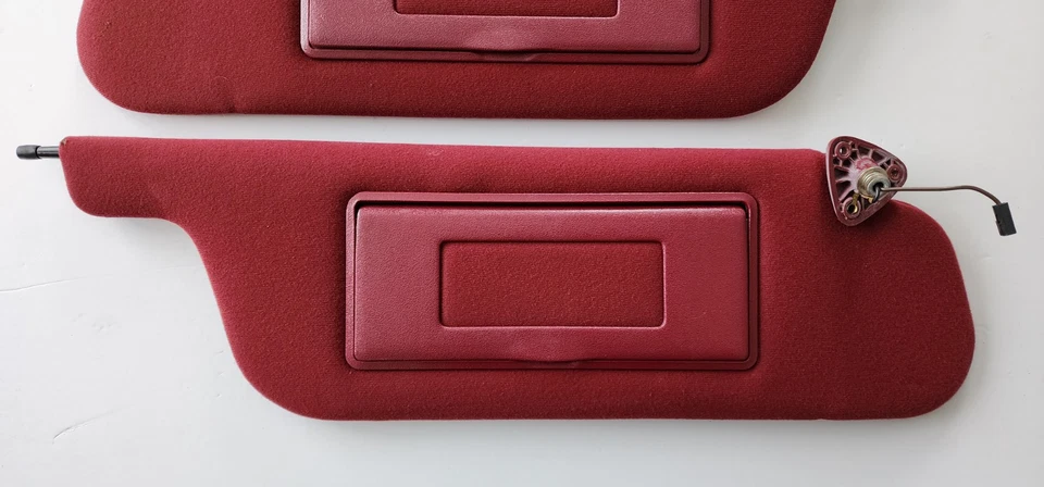 1987-1990 Buick Electra Red Sun Visor Pair Driver Passenger Side LH RH Lights Foto 3 de 4