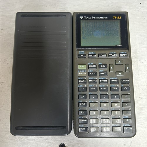 Texas Instruments TI- 82 Black Graphing Calculator With Slide Cover | eBay